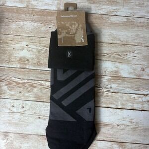 On Performance Mid Sock Mens XL Black Shadow Running Athletic 354.00825 NEW